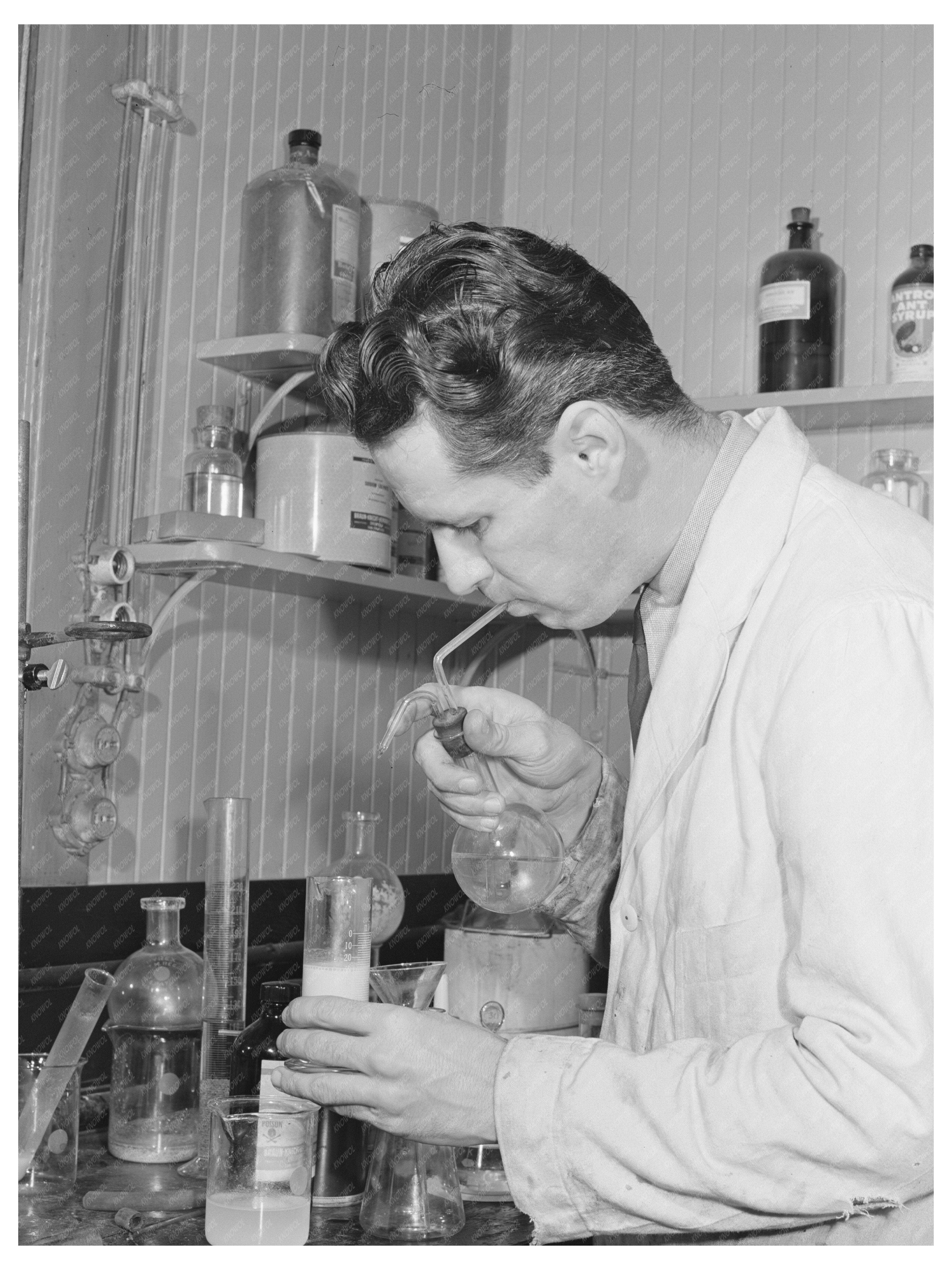 Harry Baucher Conducts Rubber Tests in Salinas 1941