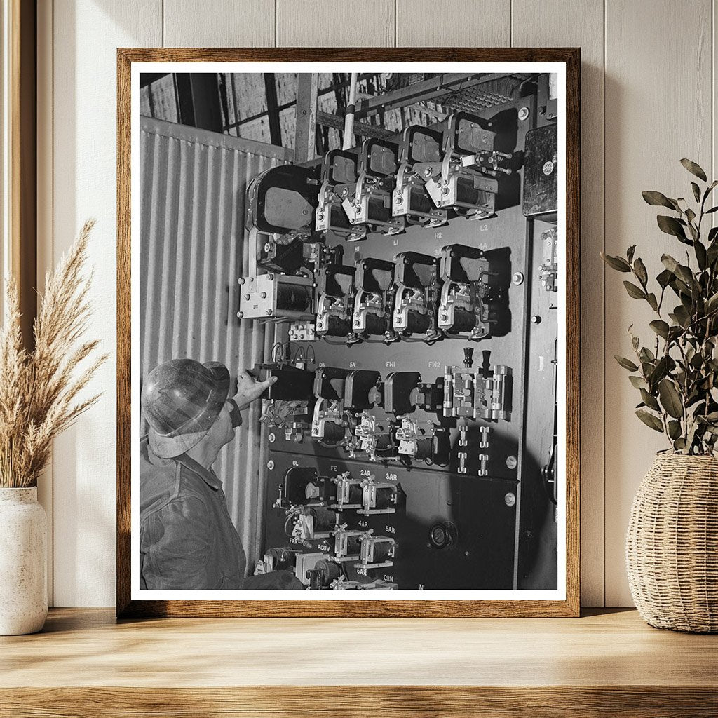 Shasta Dam Switchboard Photo 1941 California