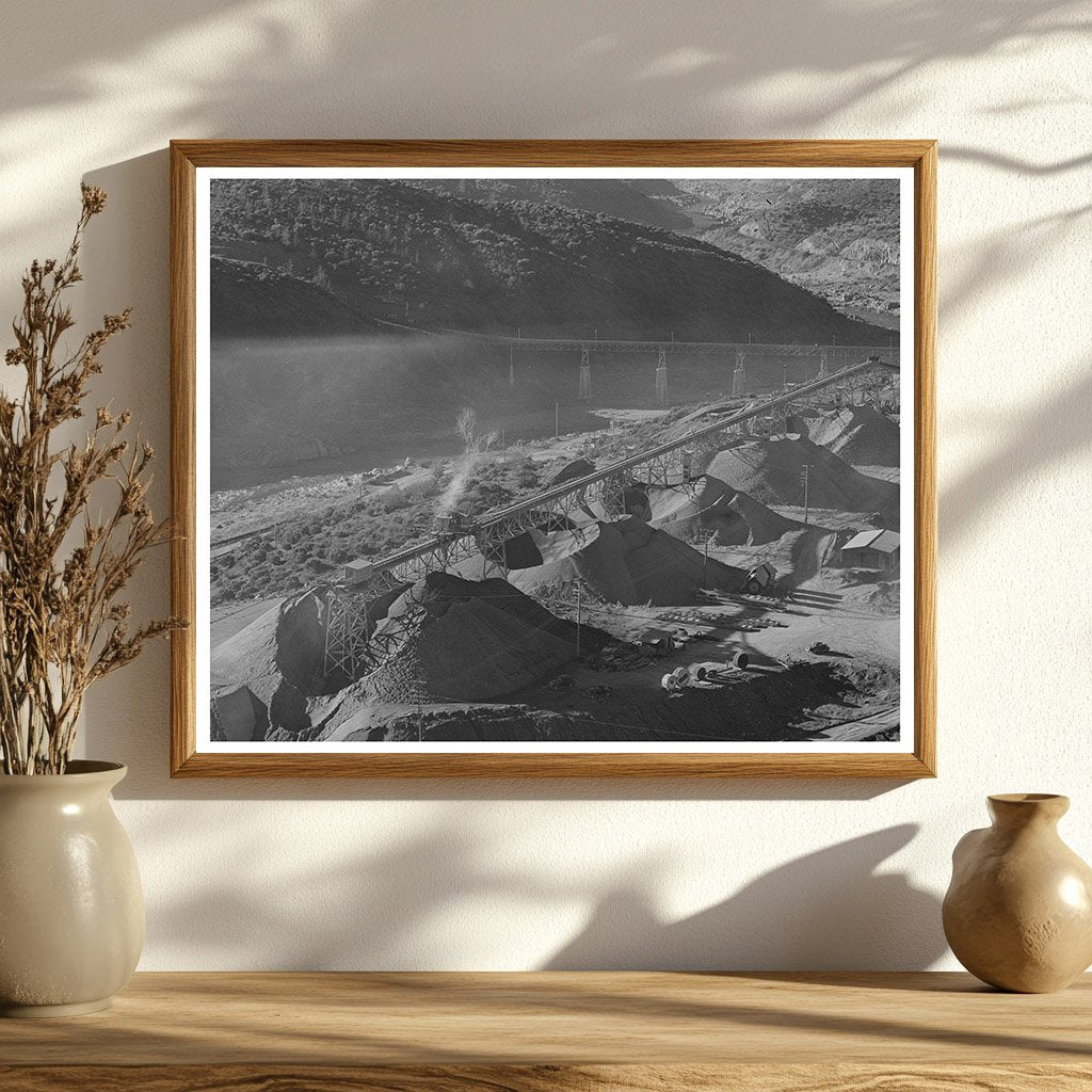 Gravel at Shasta Dam Conveyor December 1941