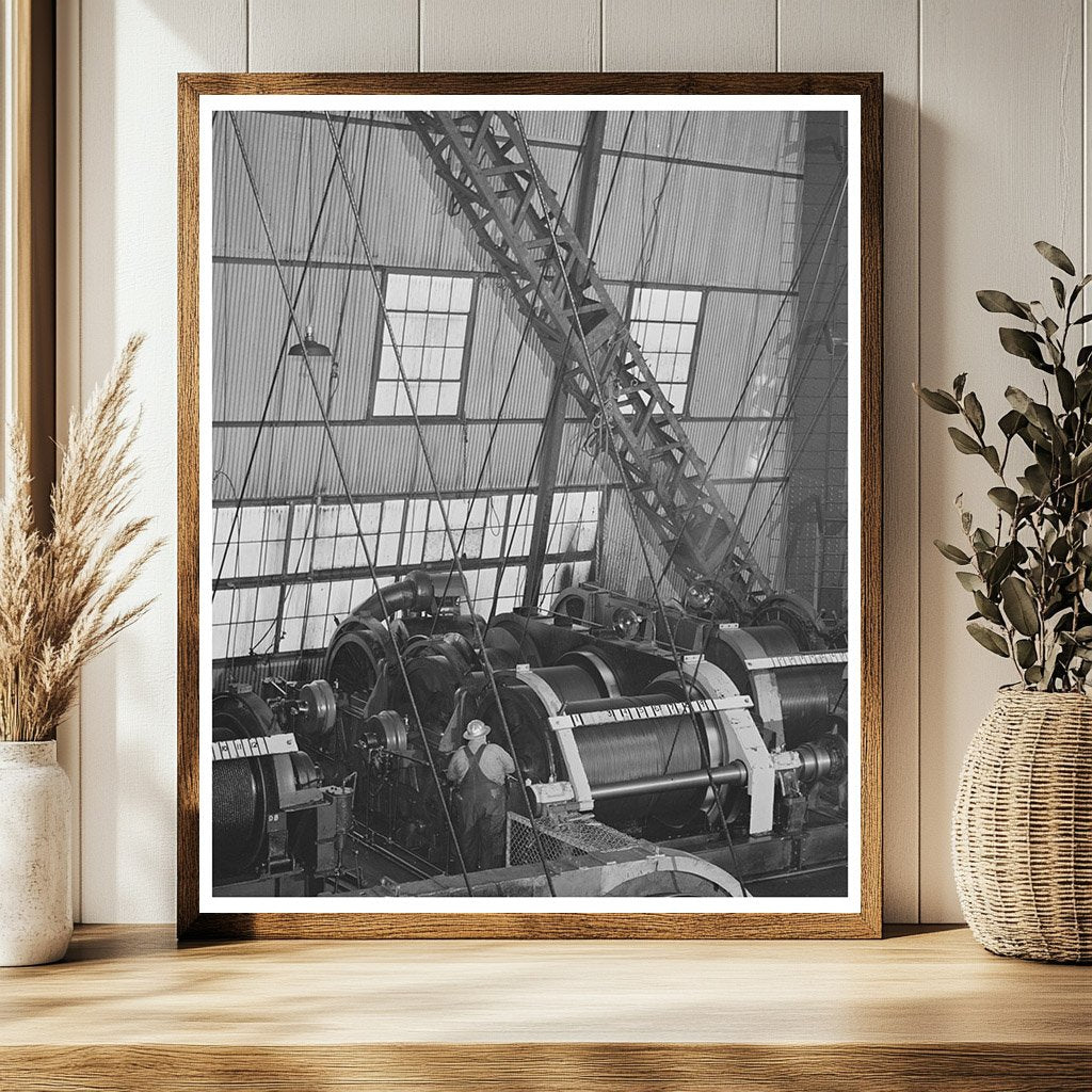 Shasta Dam Cable Room Vintage Photo December 1941