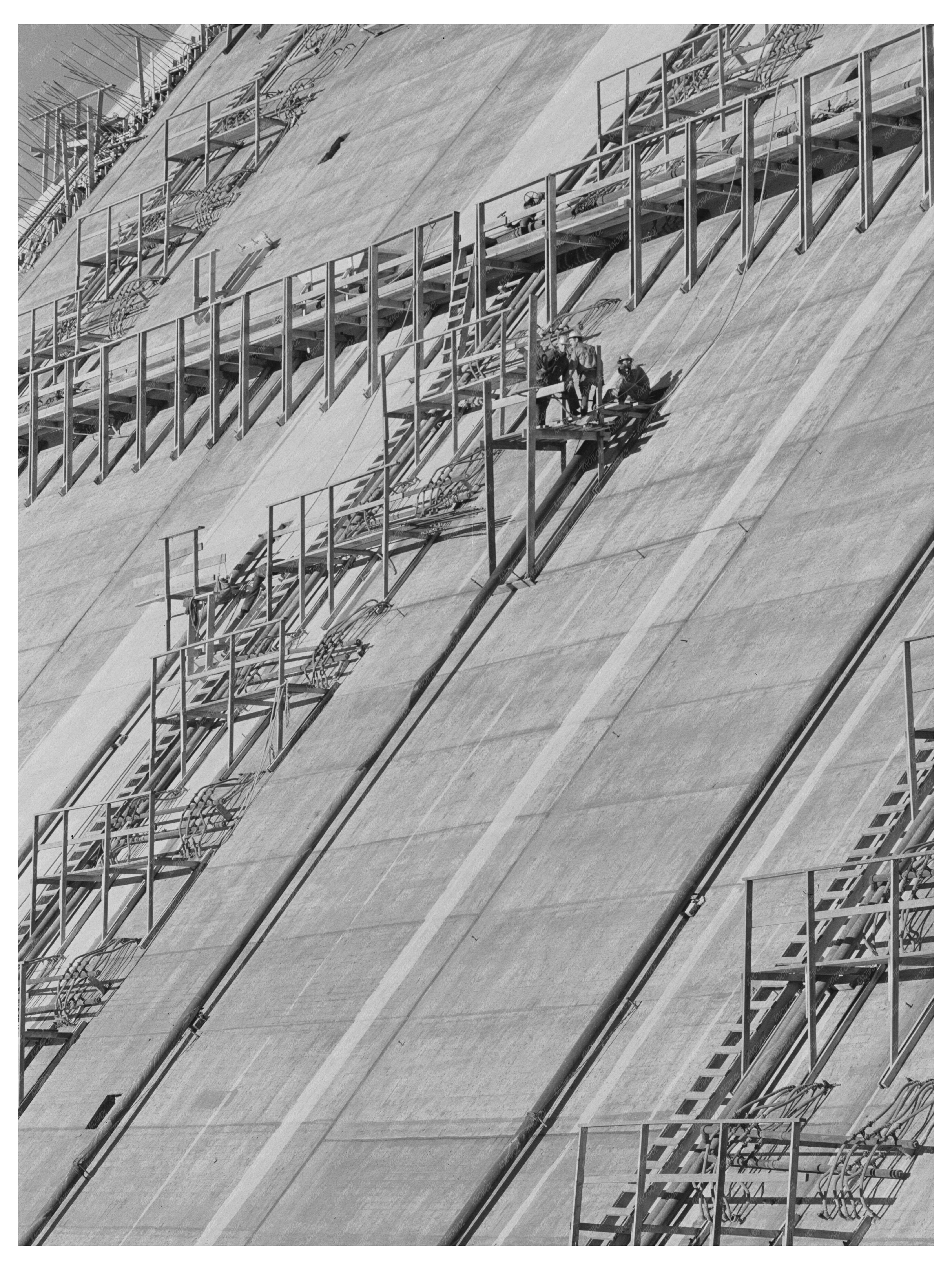 Shasta Dam Construction Vintage Photo December 1941