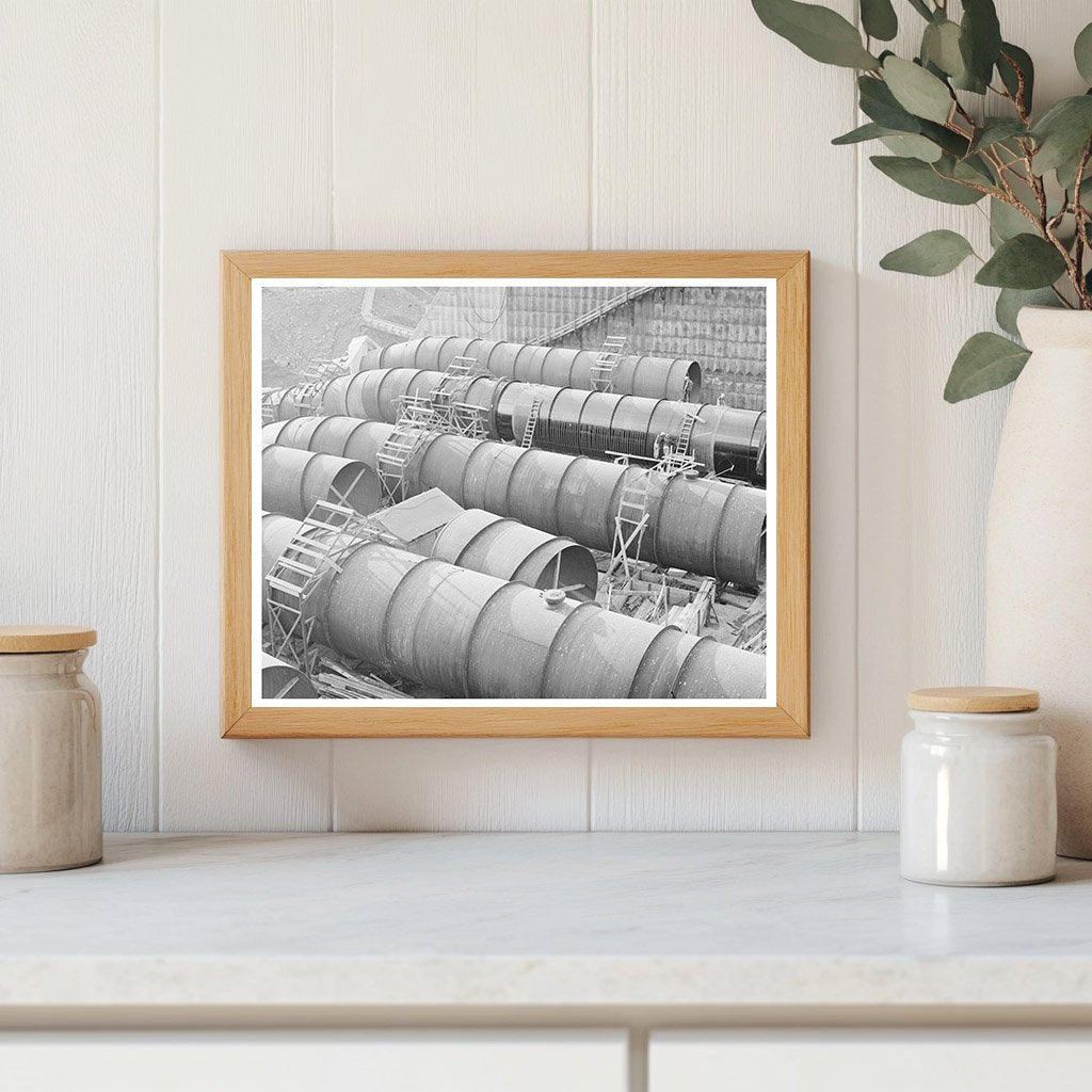 Shasta Dam Penstock Pipe December 1941 California