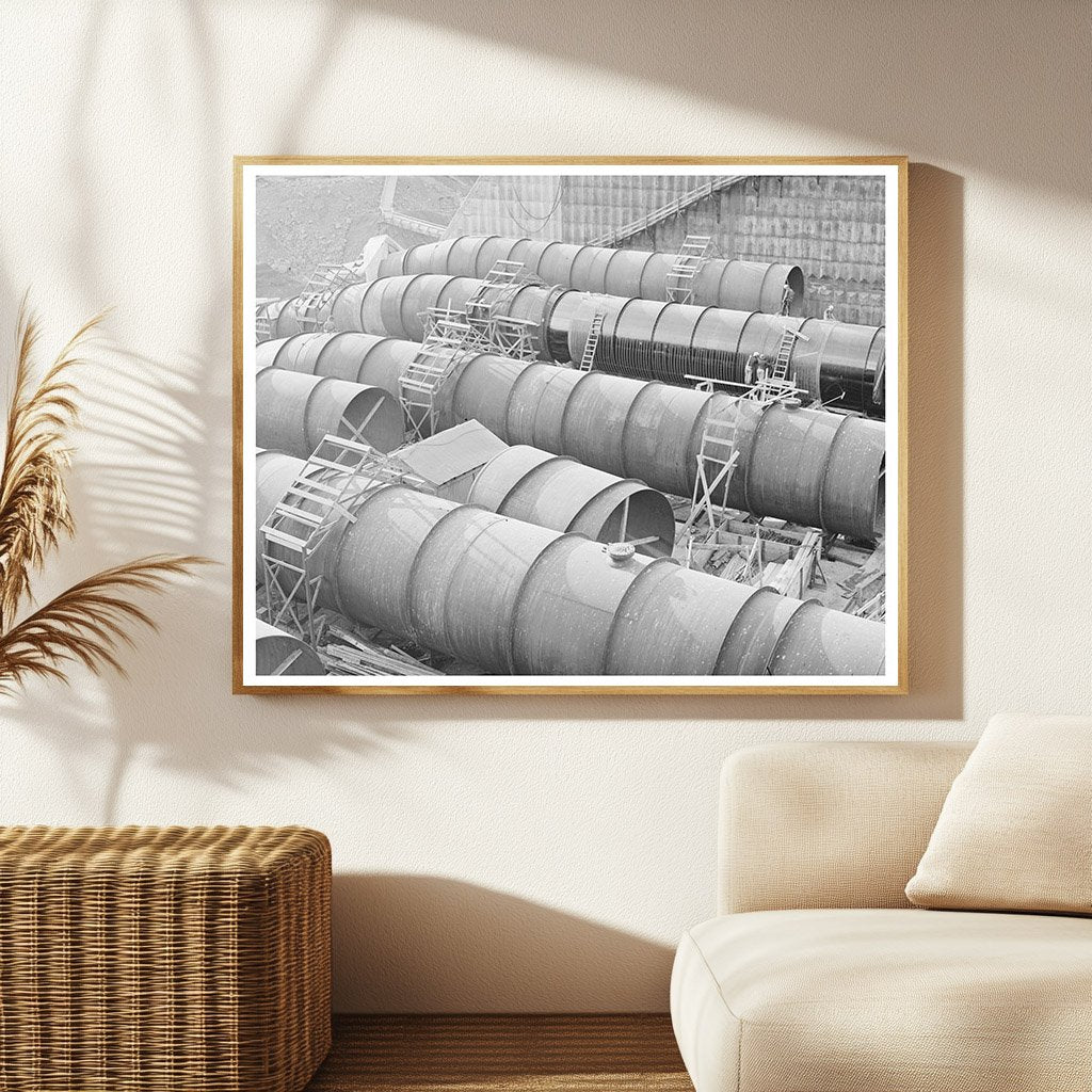 Shasta Dam Penstock Pipe December 1941 California