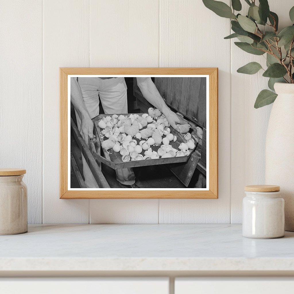 1942 Vintage Image of Newly-Hatched Chicks in California