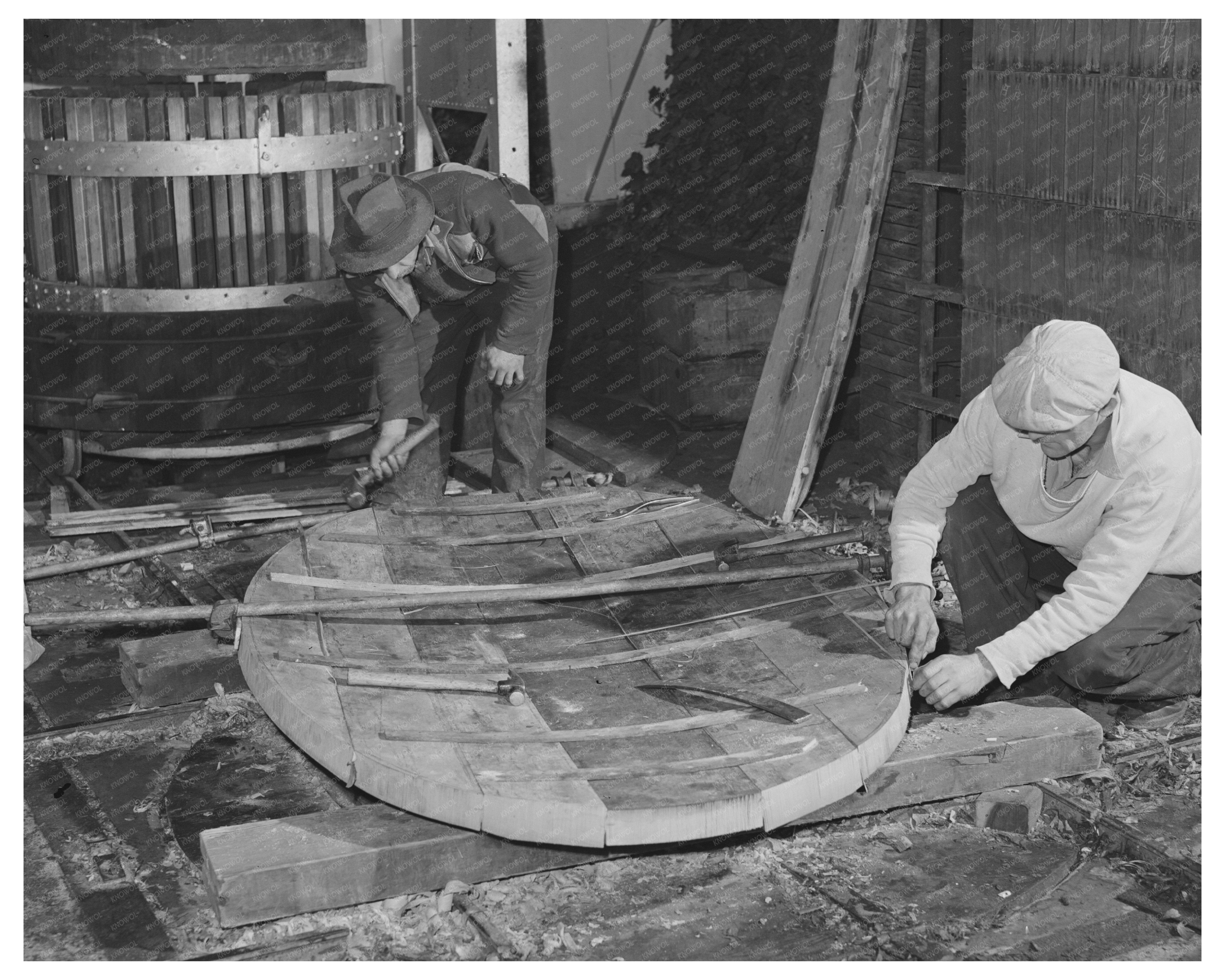Coopers Crafting Wine Cask Heads Sonoma County 1942