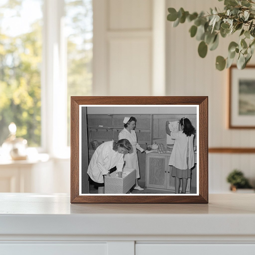 Girls Learning Baby Care Skills in Arizona February 1942