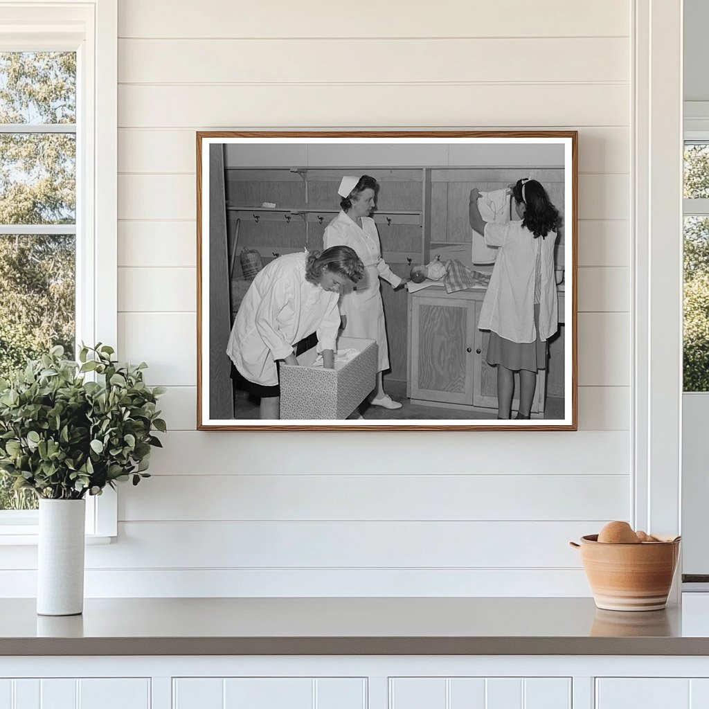 Girls Learning Baby Care Skills in Arizona February 1942