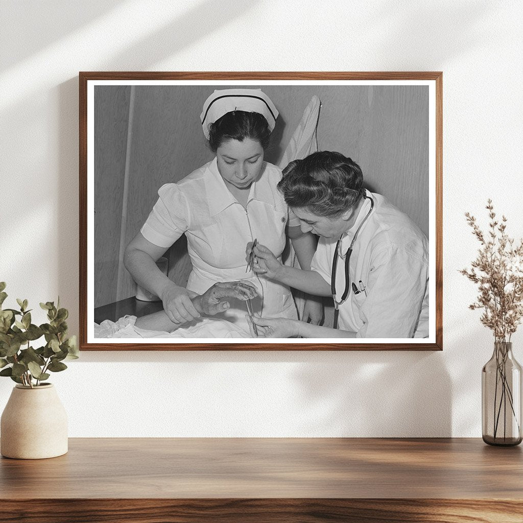 Resident Doctor Treats Burn Victim at Cairns Hospital 1942