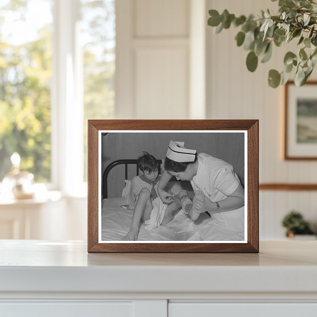 Nurse Removing Bandage at Cairns General Hospital 1942