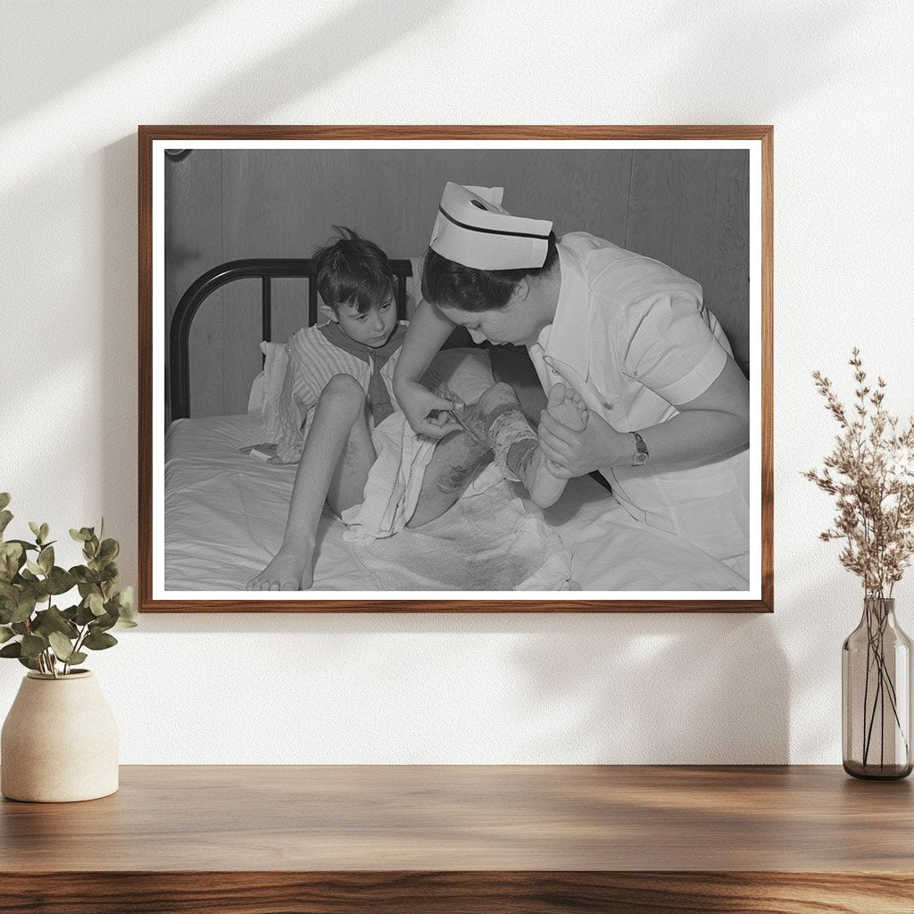 Nurse Removing Bandage at Cairns General Hospital 1942