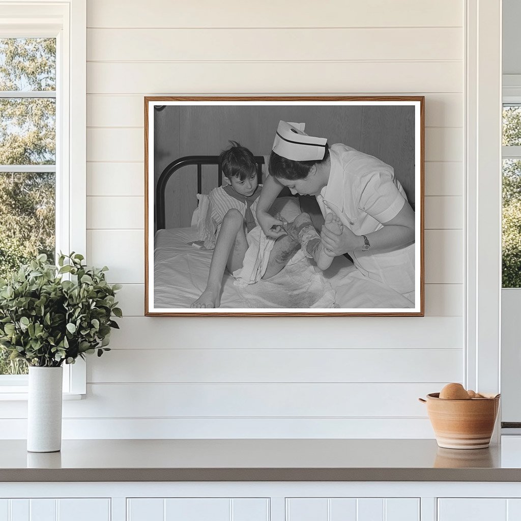 Nurse Removing Bandage at Cairns General Hospital 1942