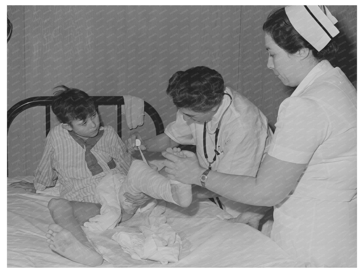Cairns Doctor Treating Burn Victim February 1942