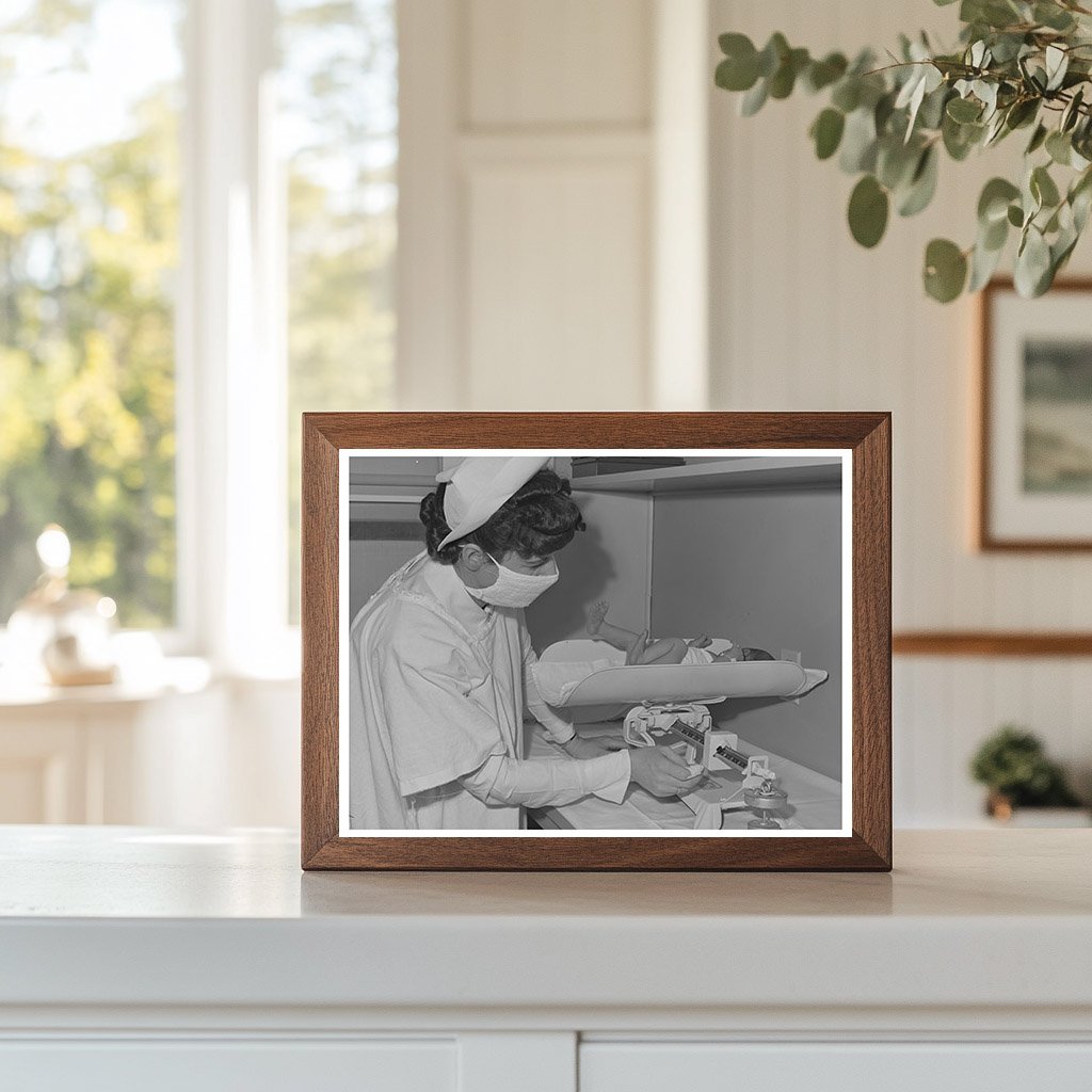 Nurse Weighing Newborn at Cairns General Hospital 1942