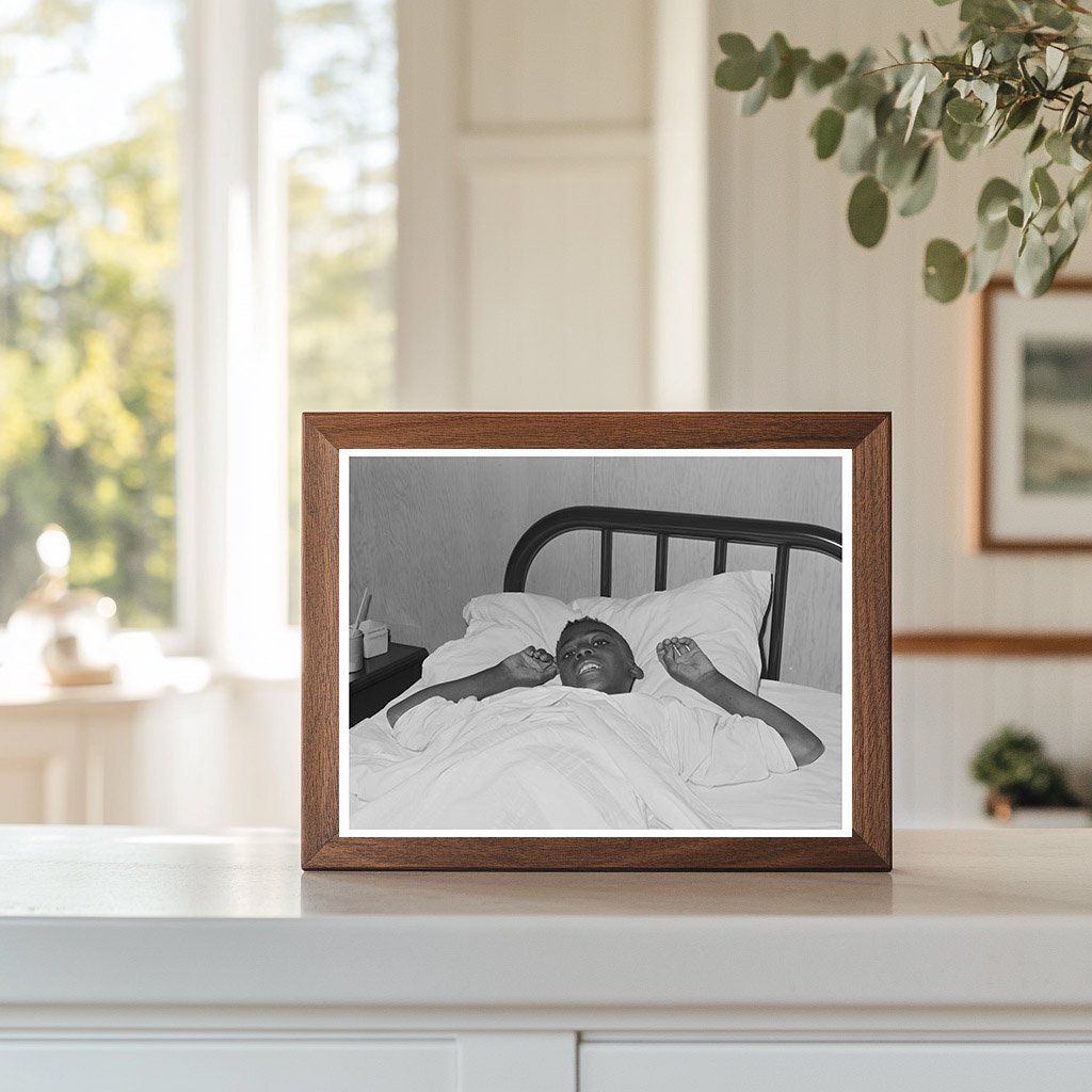 Vintage 1942 Photo of Boy Post-Surgery in Arizona