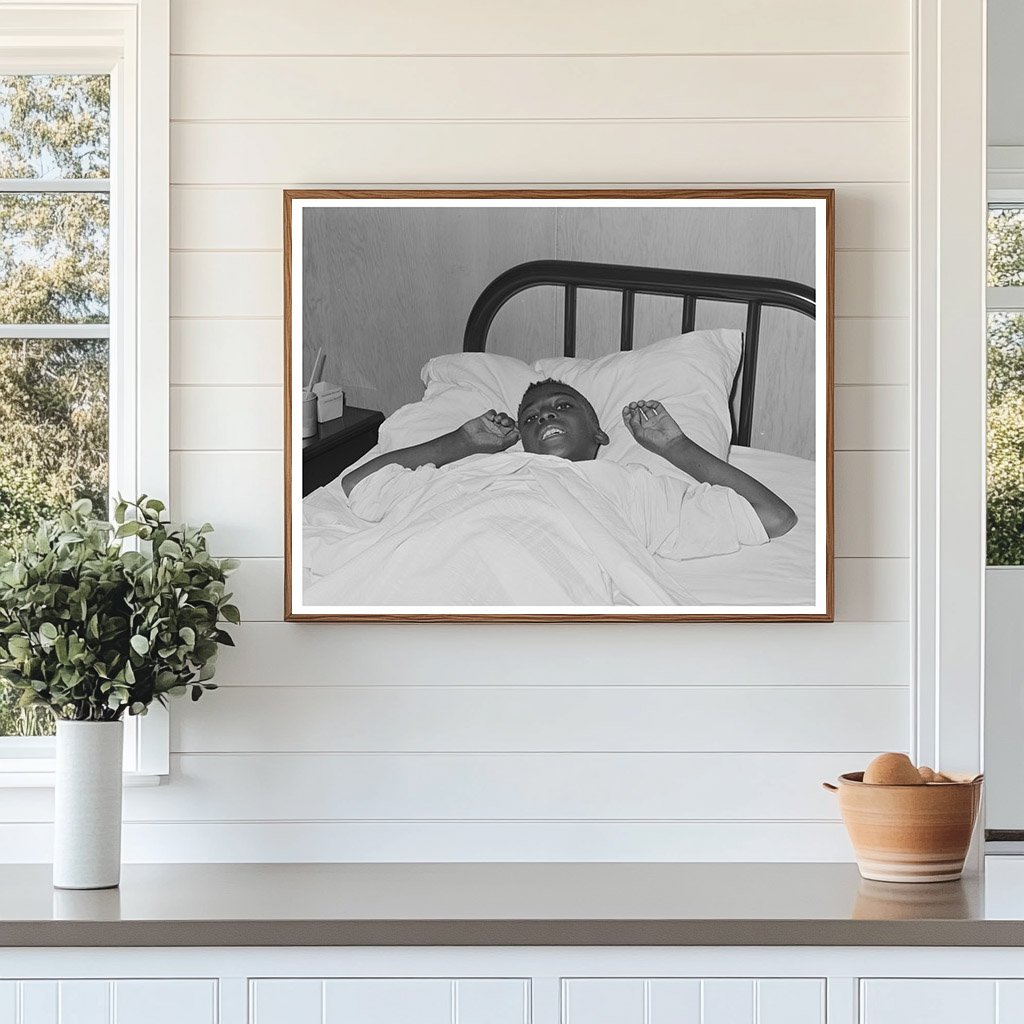 Vintage 1942 Photo of Boy Post-Surgery in Arizona
