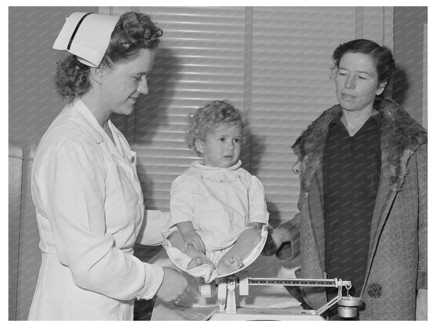 Baby Weighed at Well Baby Clinic February 1942