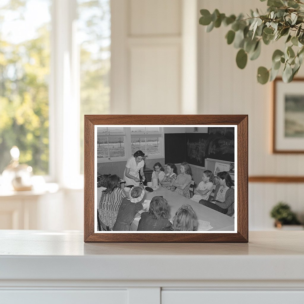 1942 Home Economics Class Food Prep in Eleven Mile Corner Arizona