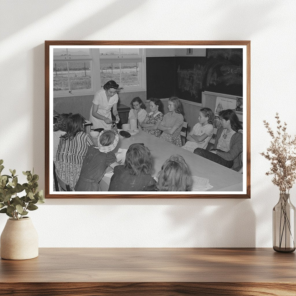 1942 Home Economics Class Food Prep in Eleven Mile Corner Arizona