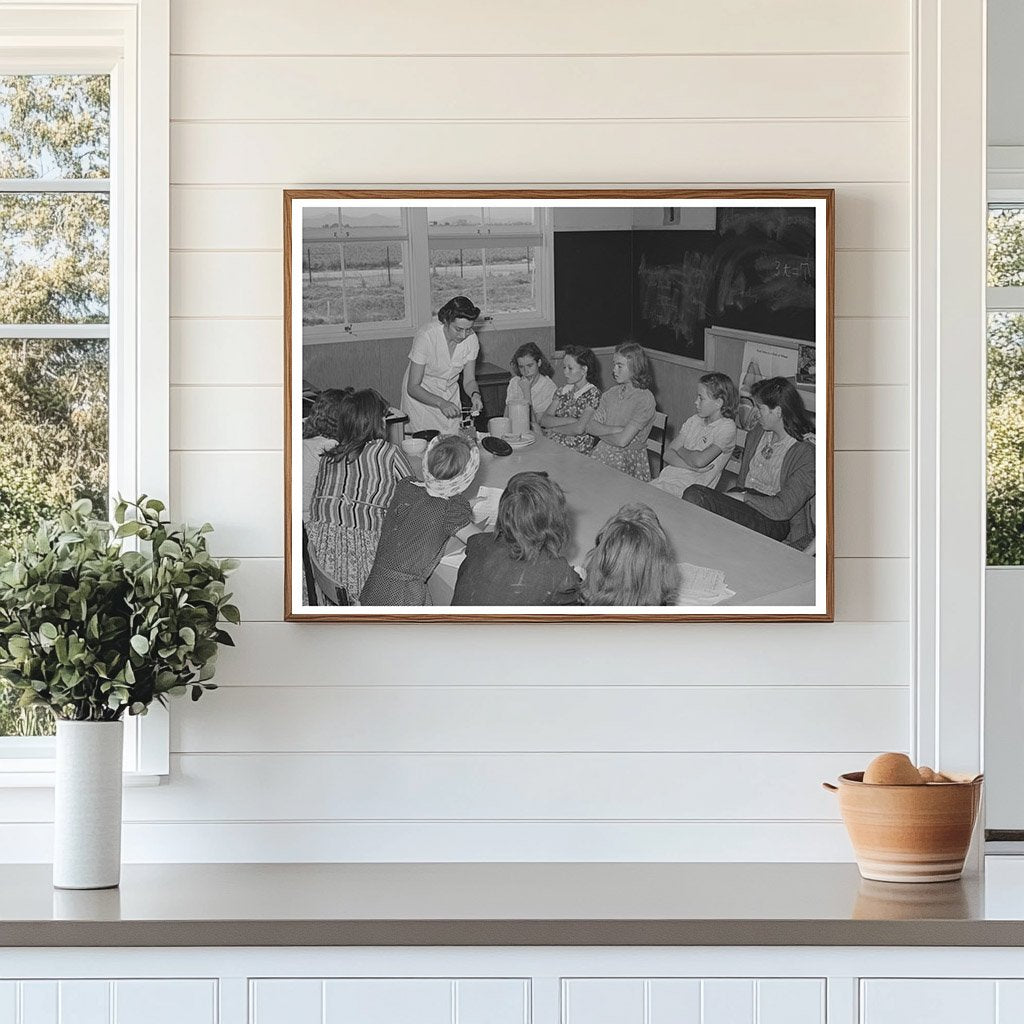 1942 Home Economics Class Food Prep in Eleven Mile Corner Arizona