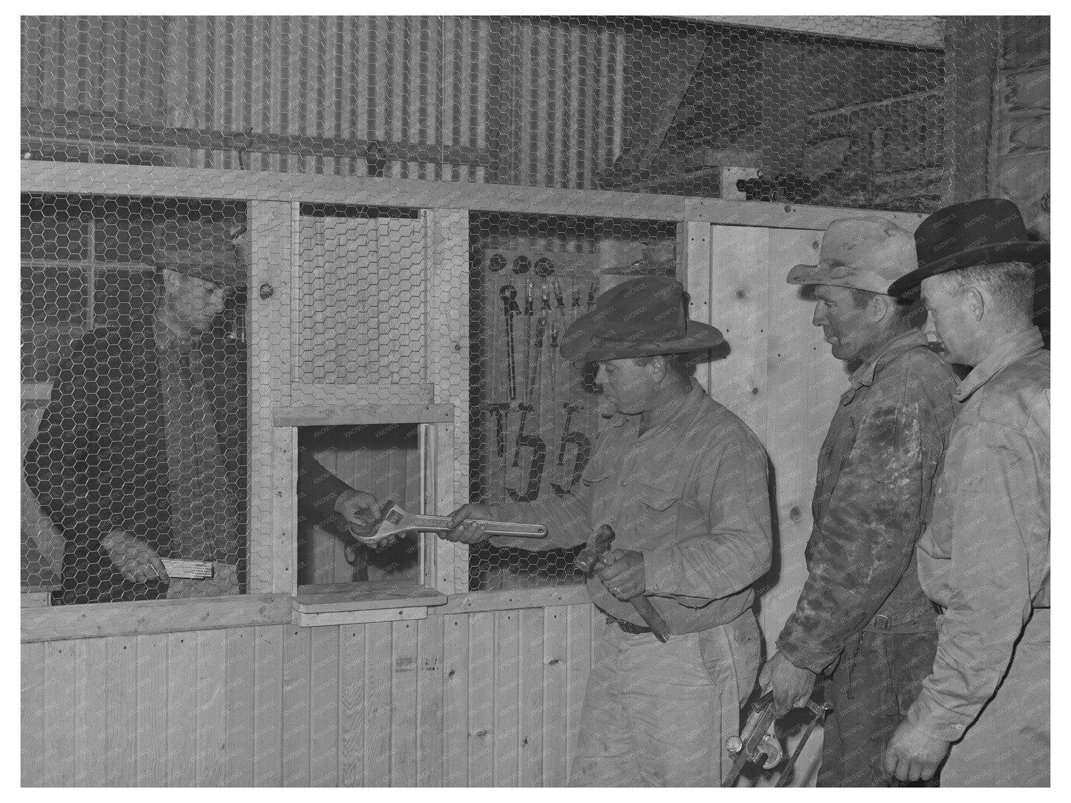 Welding School Tools Check-in Pinal County Arizona 1942