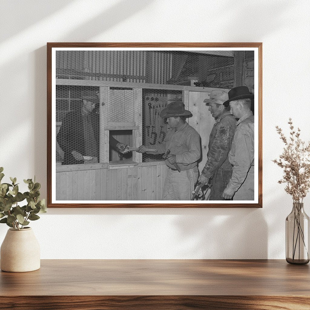 Welding School Tools Check-in Pinal County Arizona 1942