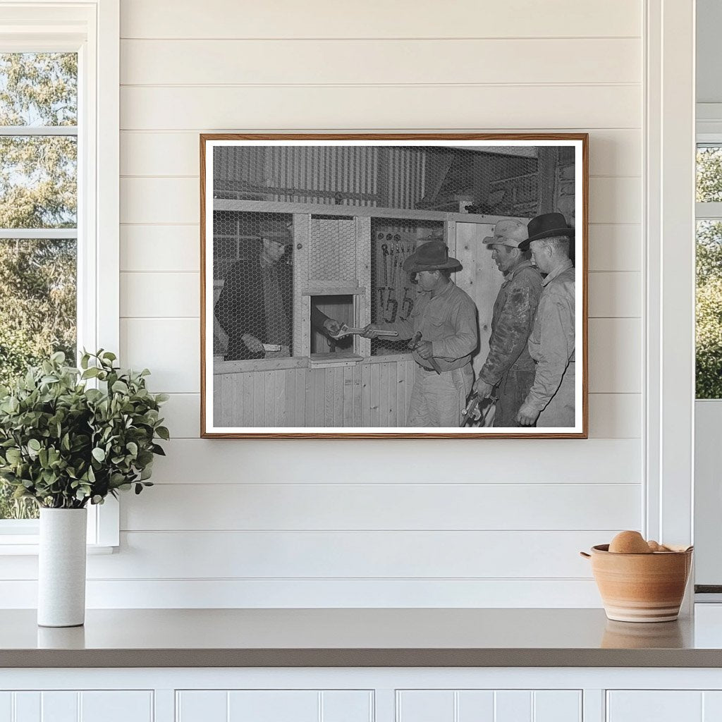 Welding School Tools Check-in Pinal County Arizona 1942