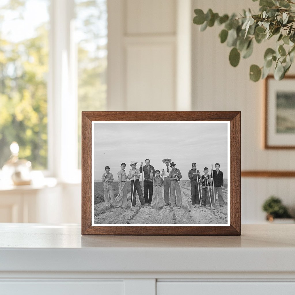 Boys Gardening in Arizona Vocational Class 1942