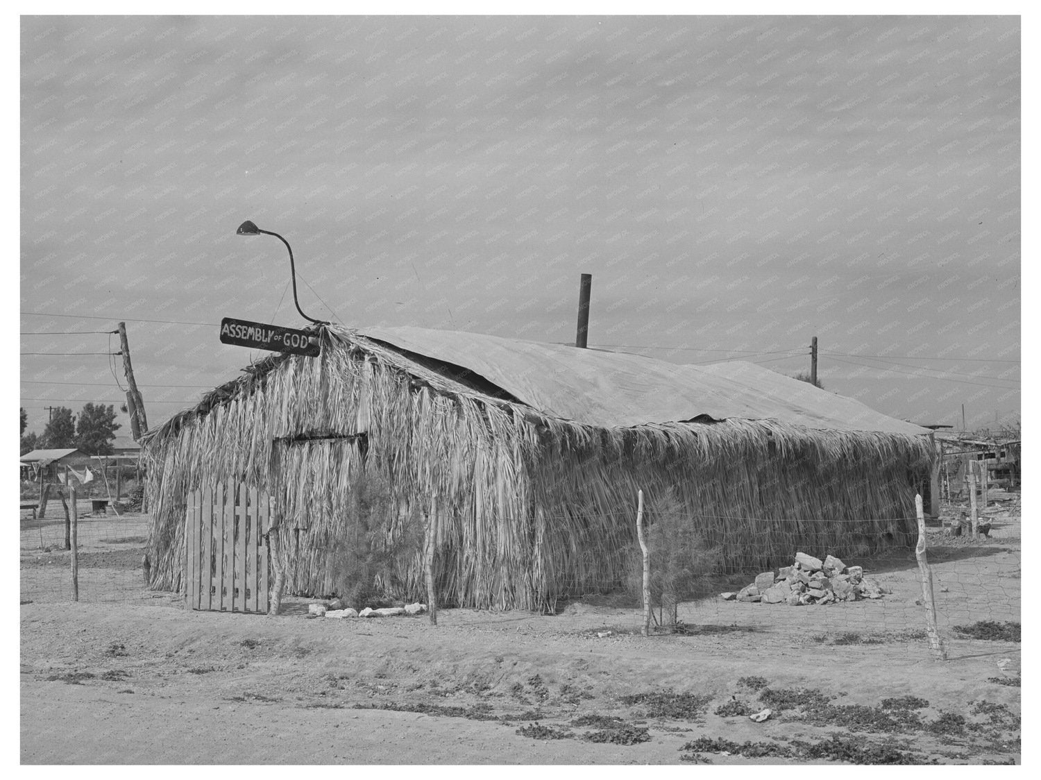 Eloy Arizona Church February 1942 Historical Image