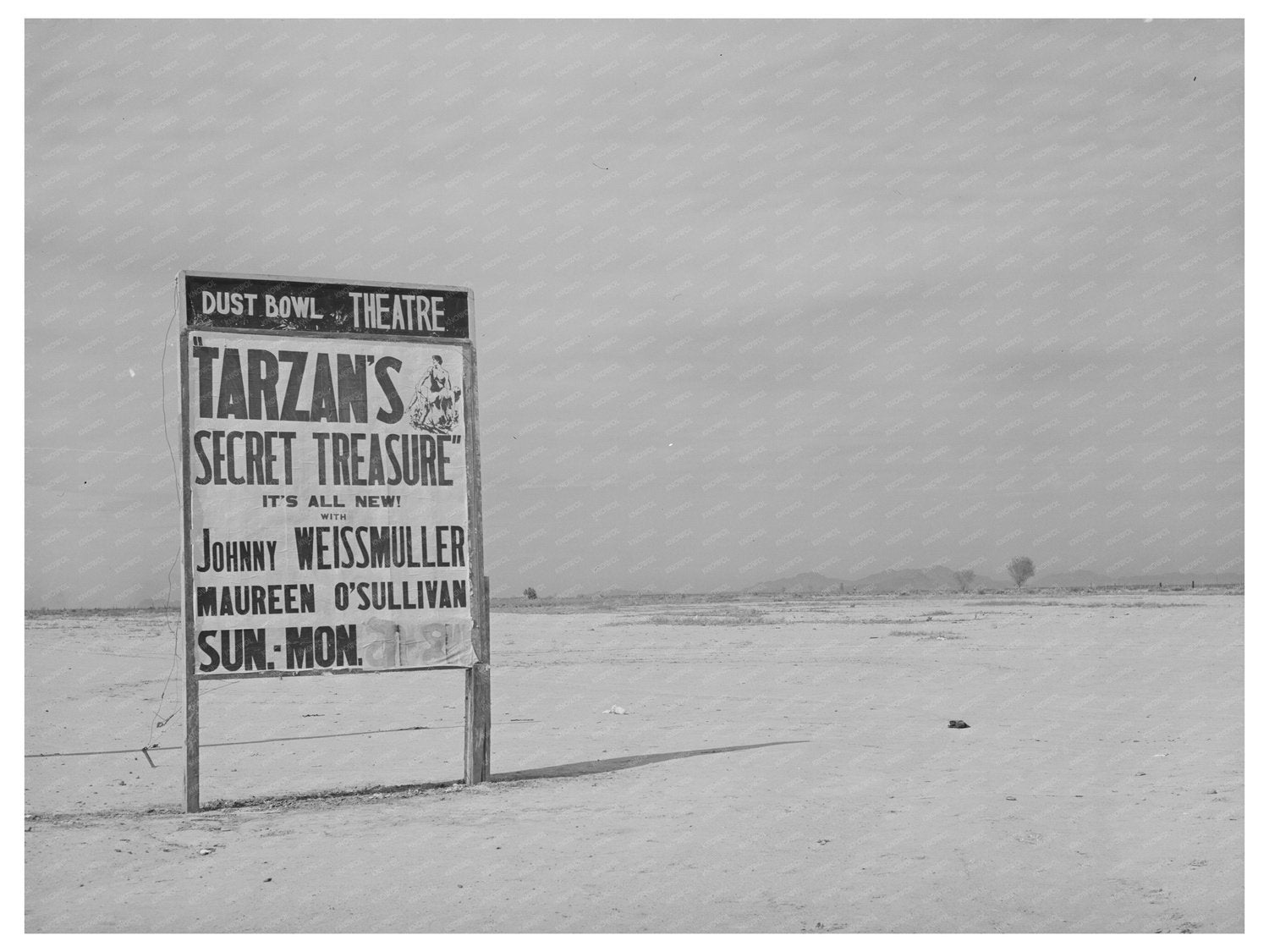 Dust Bowl Sign Pinal County Arizona February 1942
