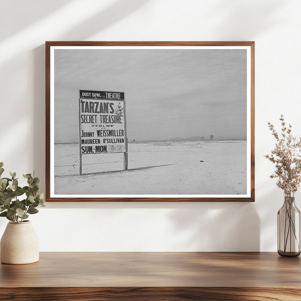 Dust Bowl Sign Pinal County Arizona February 1942