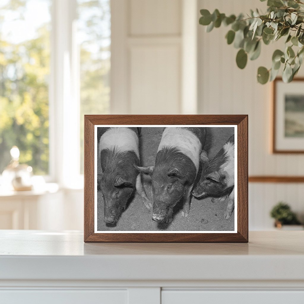 Pigs at Casa Grande Farms February 1942 Arizona