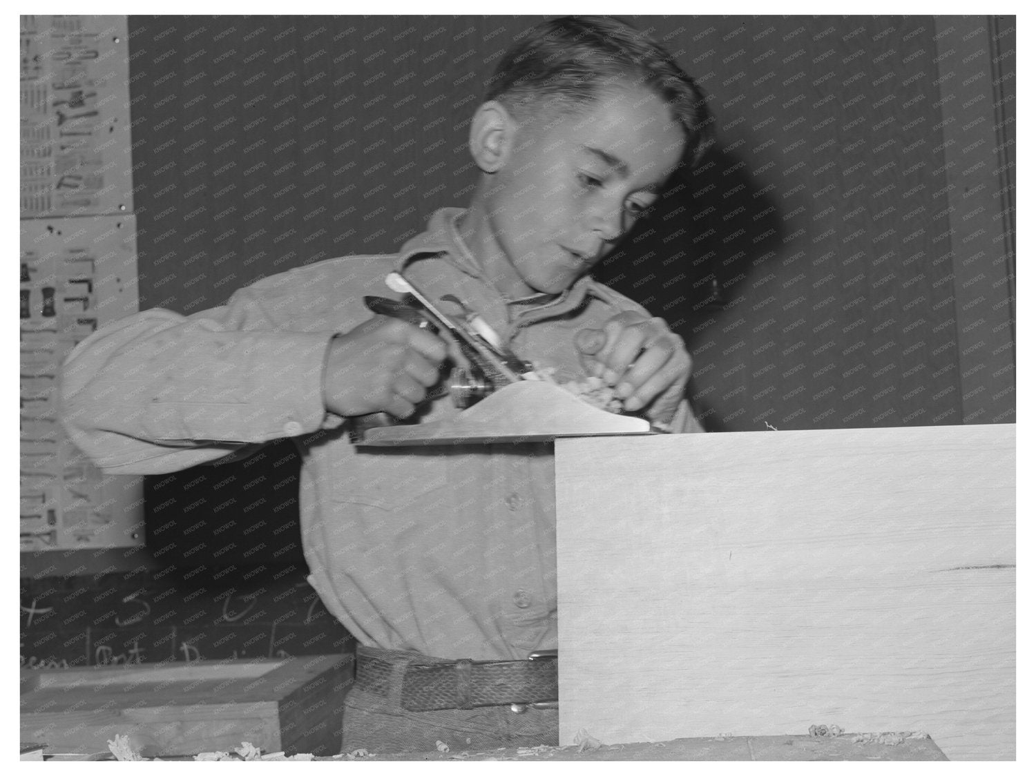 Woodwork Training Class at FSA Farmworkers 1942