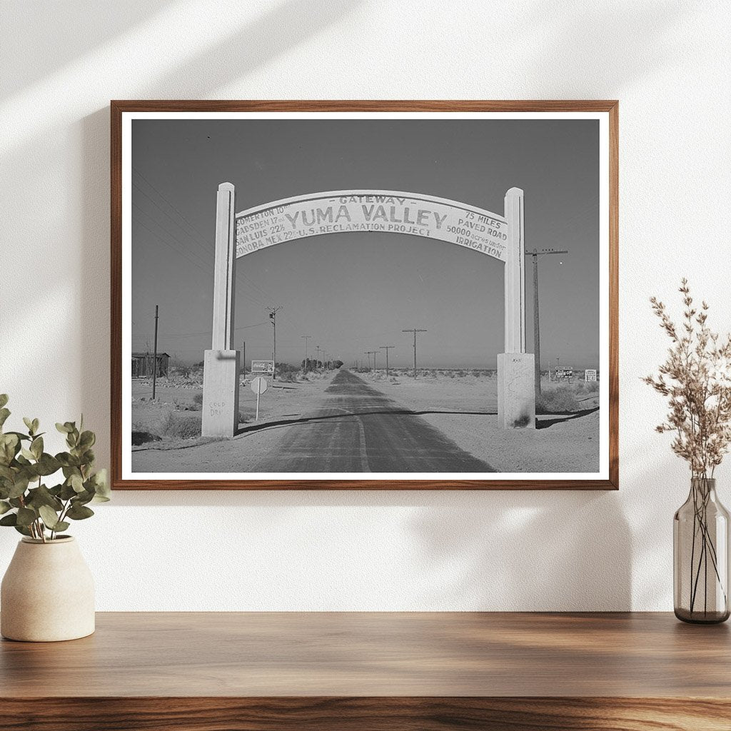 Yuma County Arizona Sign March 1942 Vintage Photo