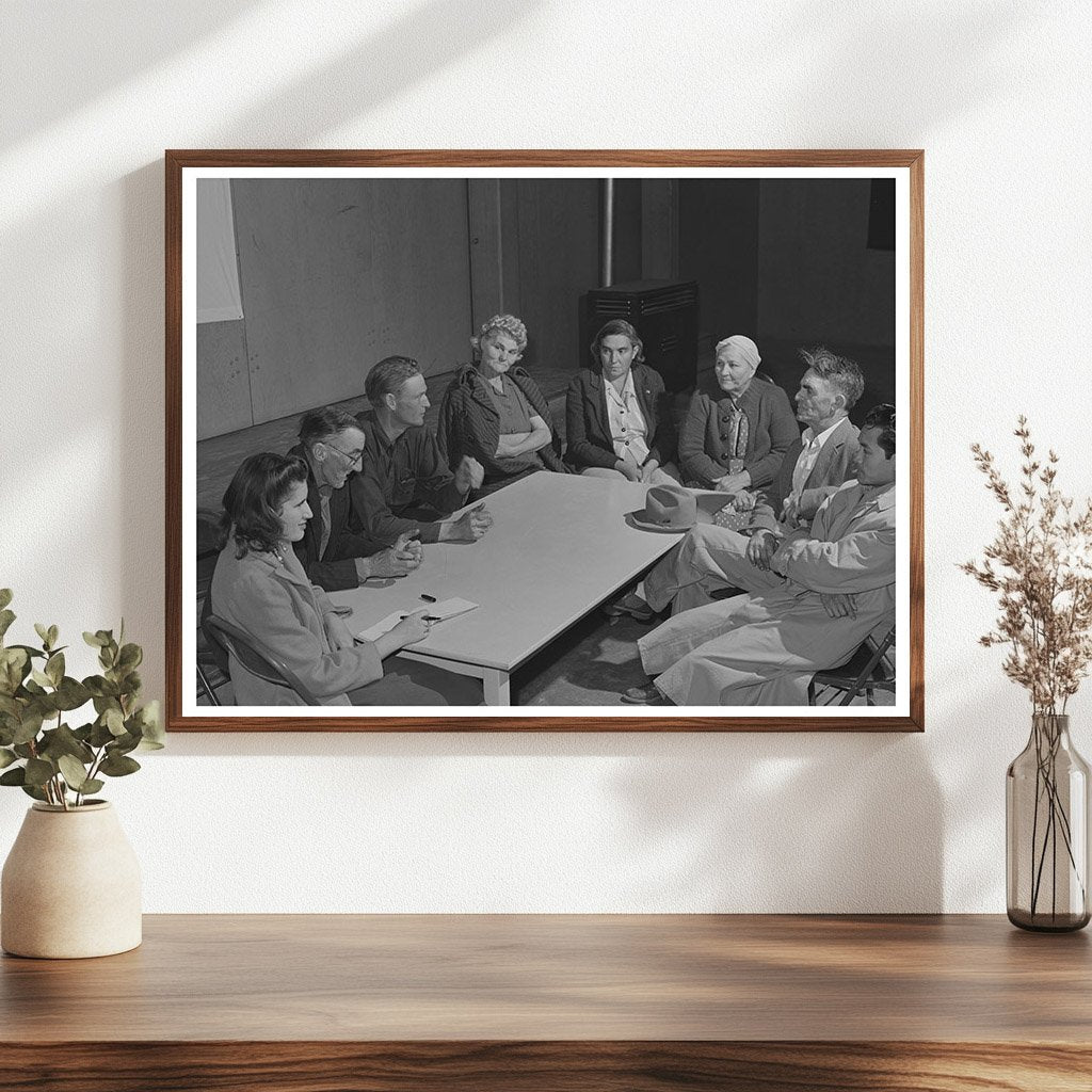 Camp Council Meeting for Farm Workers Yuma Arizona March 1942