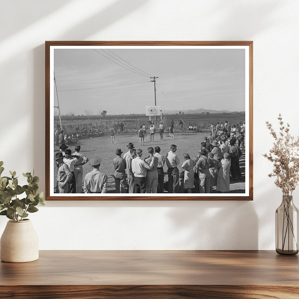 Basketball Game at FSA Farm Workers Community Yuma 1942