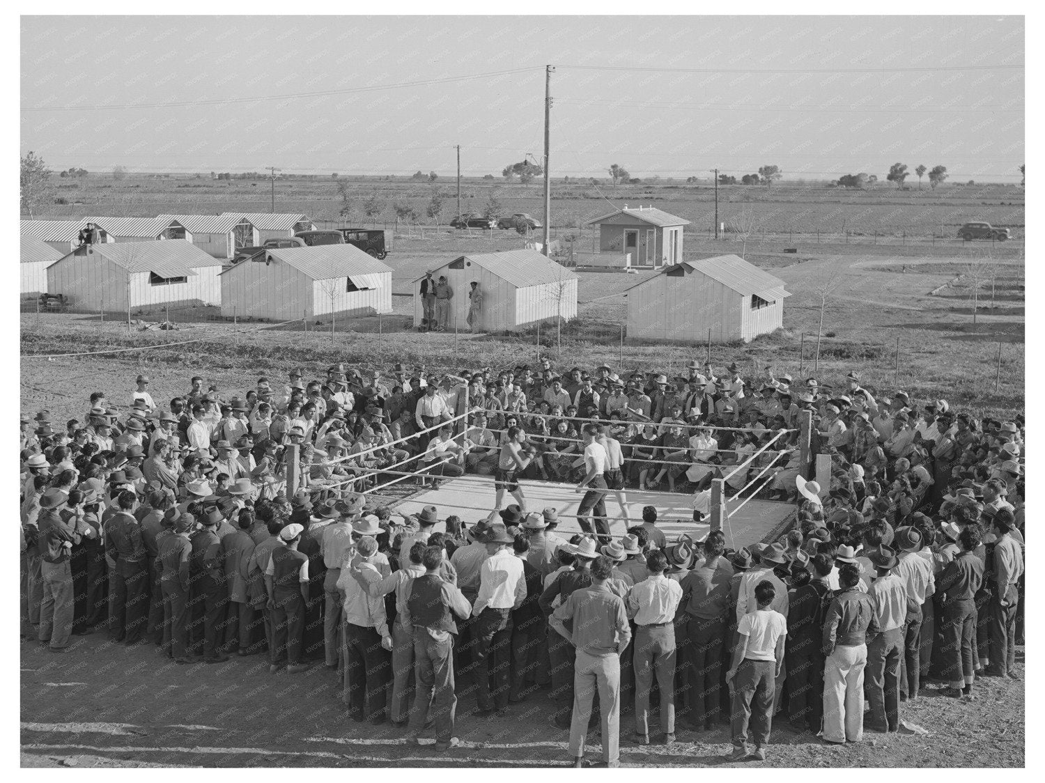 Boxing Match at Farm Workers Community Yuma 1942