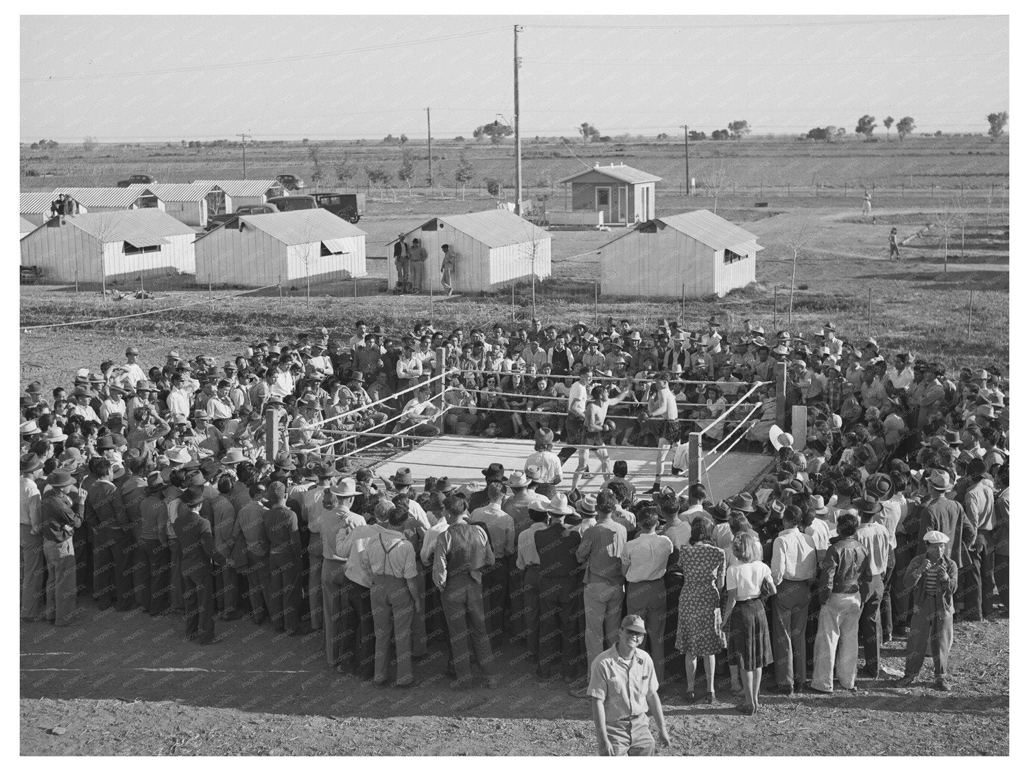 Boxing Match at Farm Security Administration Community 1942