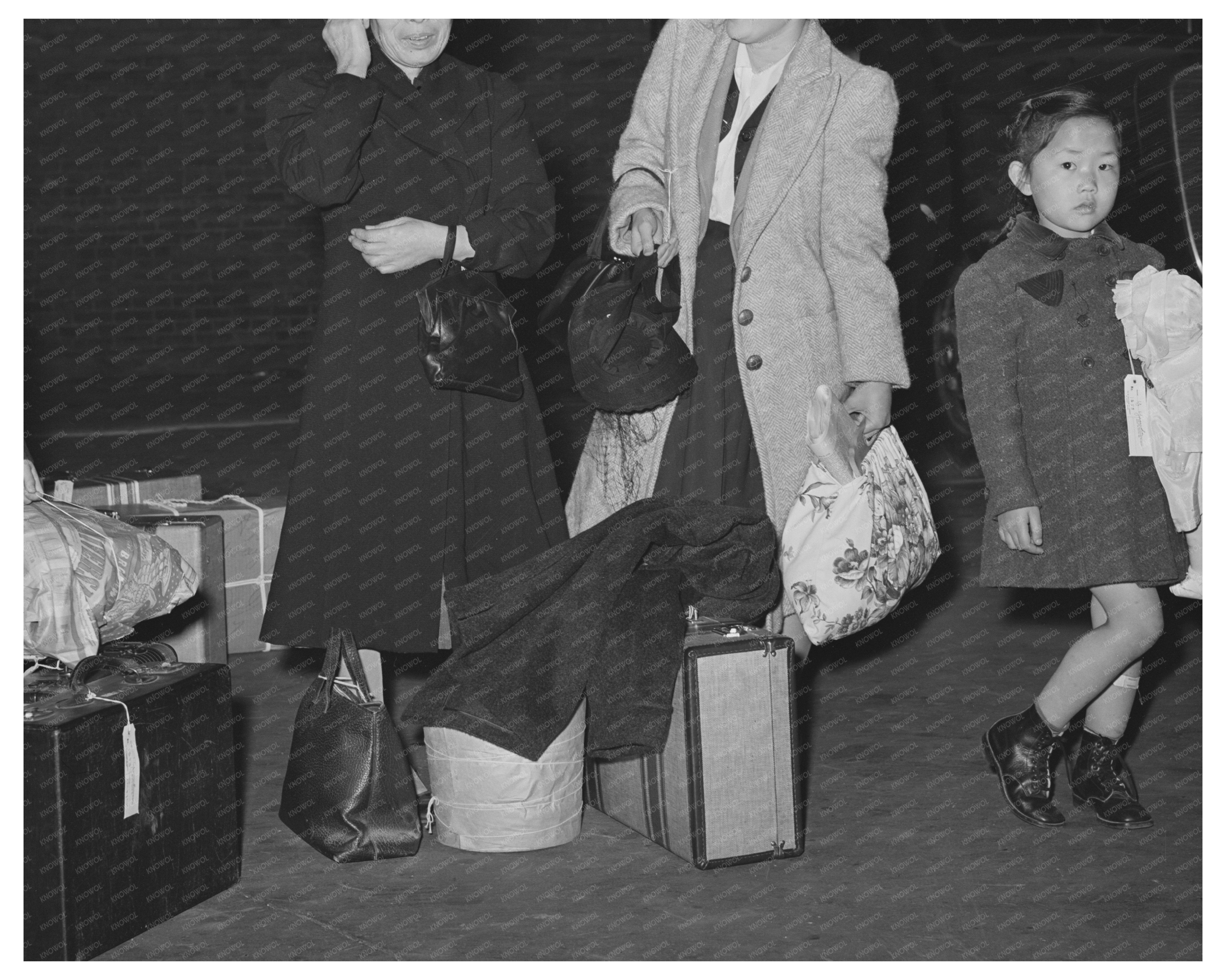 Evacuation of Japanese-Americans in Los Angeles April 1942
