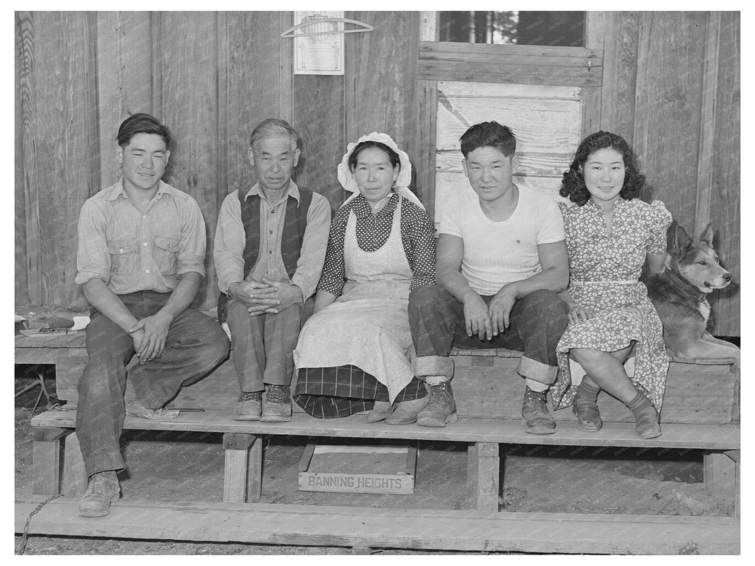 Japanese Farm Family Facing Evacuation April 1942