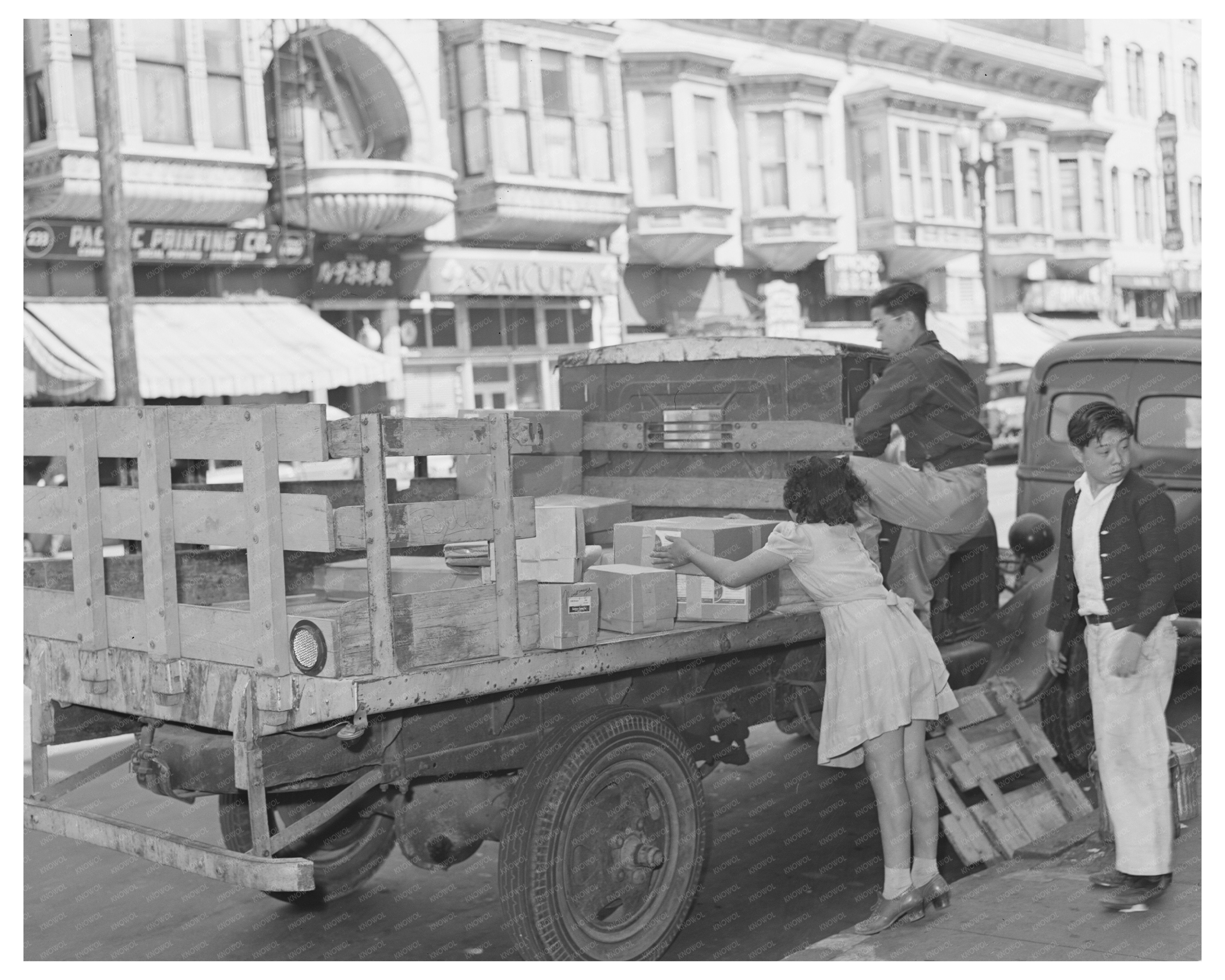 Japanese Americans Evacuating Little Tokyo April 1942