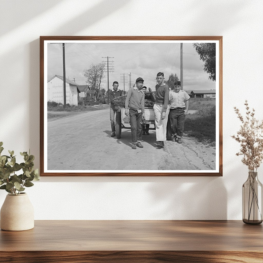 Schoolchildren Scrap Metal Drive San Juan Bautista 1942