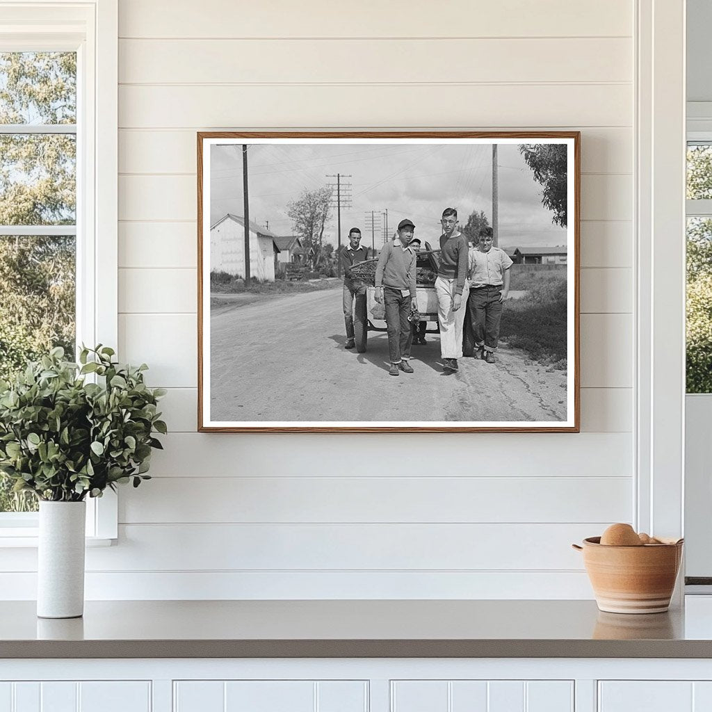 Schoolchildren Scrap Metal Drive San Juan Bautista 1942
