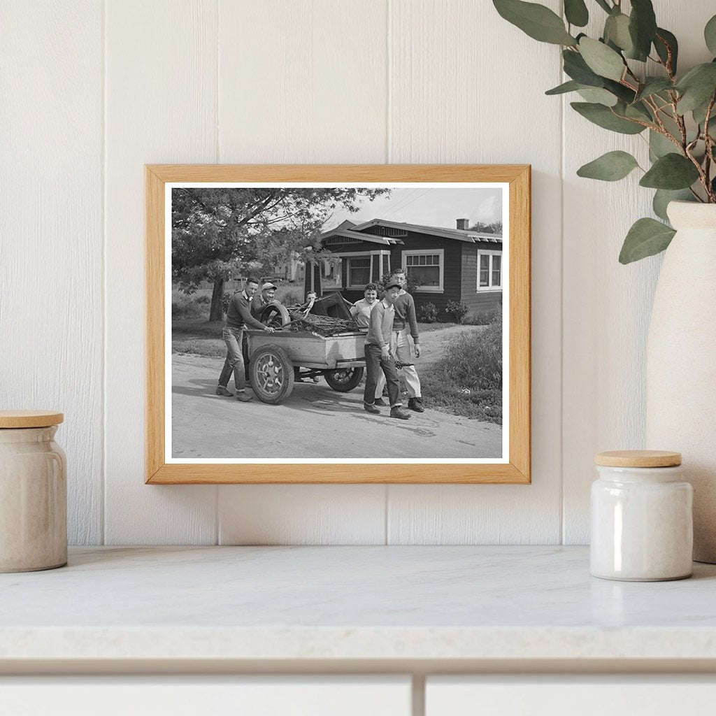 1942 Scrap Metal Drive by Japanese-Americans in San Juan Bautista