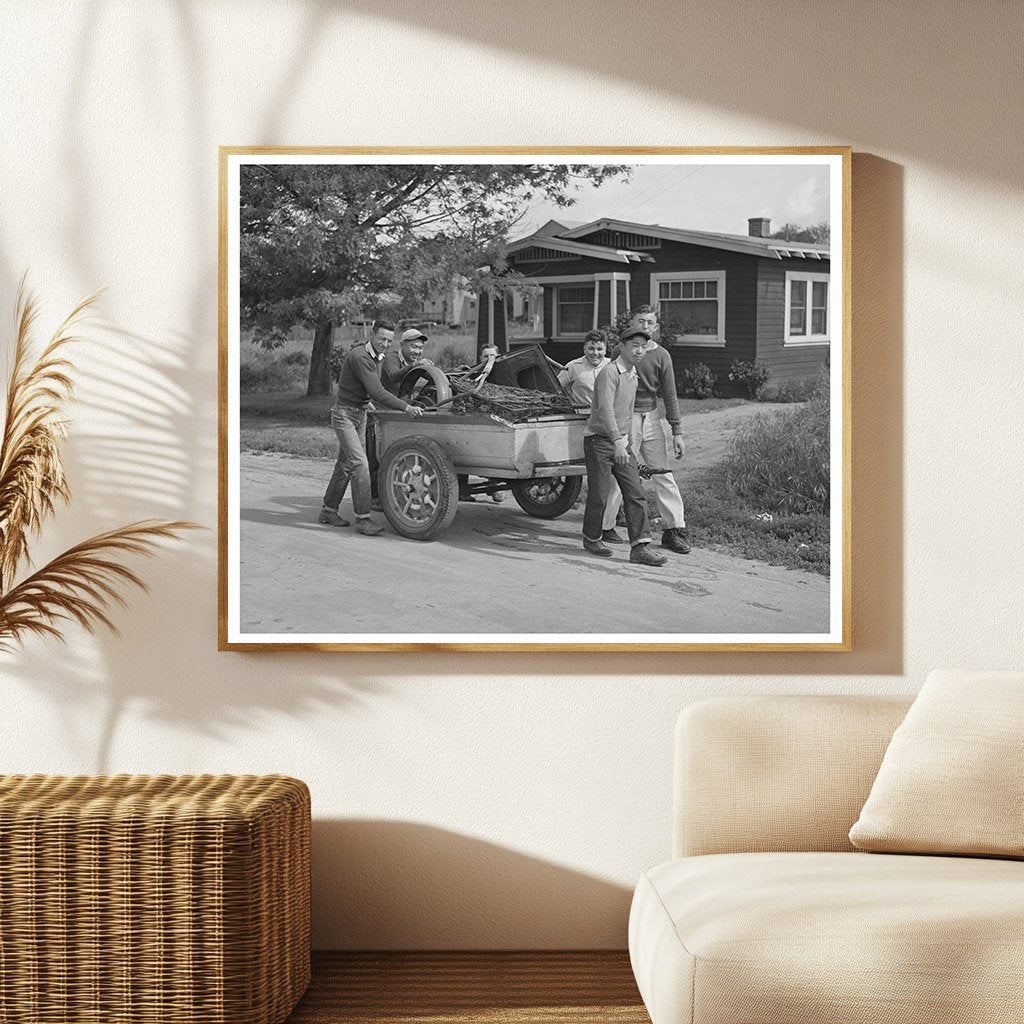 1942 Scrap Metal Drive by Japanese-Americans in San Juan Bautista