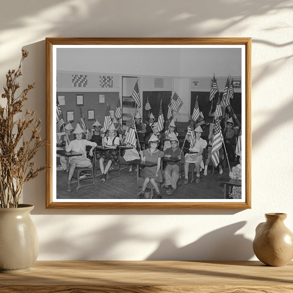 Schoolchildren Parade with Scrap Metal in San Juan Bautista 1942