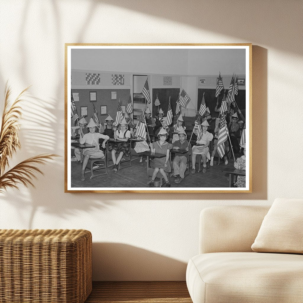 Schoolchildren Parade with Scrap Metal in San Juan Bautista 1942