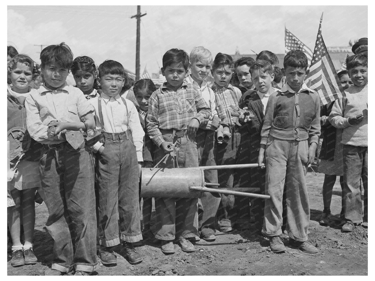 San Juan Bautista Schoolchildren Parade 1942
