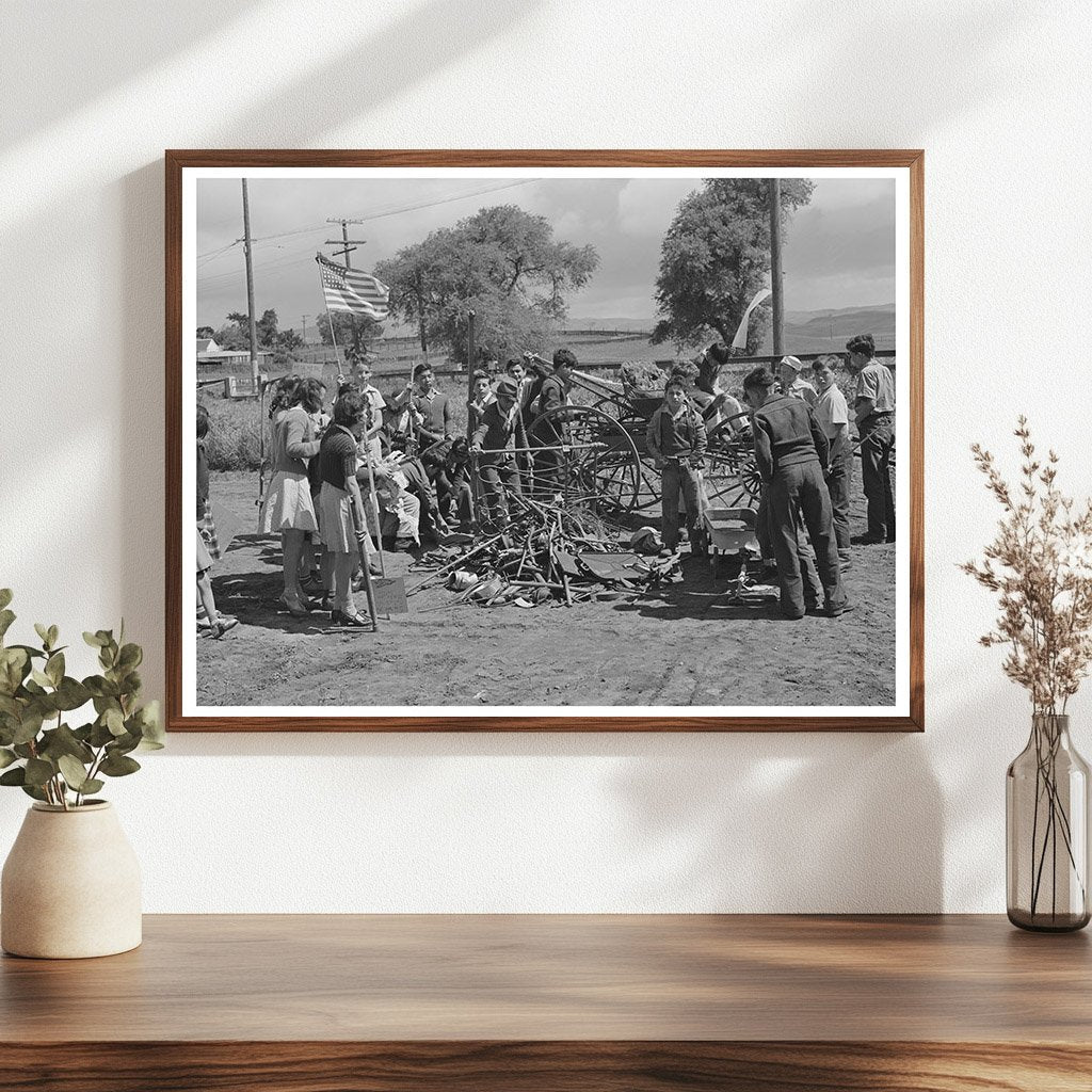 Schoolchildren with Scrap Metal for WWII May 1942