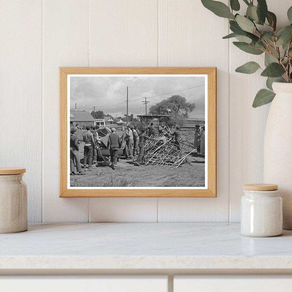 1942 San Juan Bautista Schoolchildren Collecting Scrap Metal