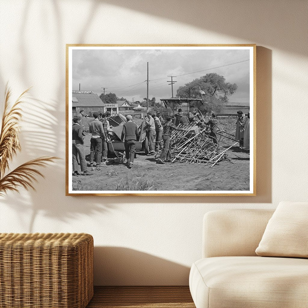 1942 San Juan Bautista Schoolchildren Collecting Scrap Metal